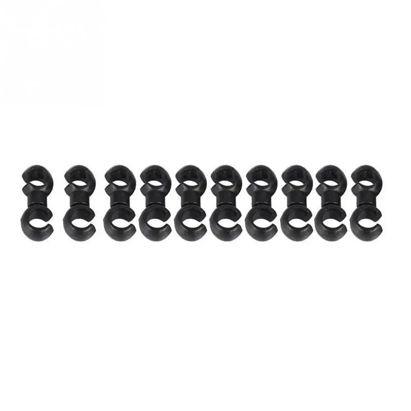 10Pcs Bike Cable Clips Bicycle Brake Cable Clips Rotating S-Hook Bike MTB Brake Gear Housing Fixing Holder Guide Buckle Clips: black