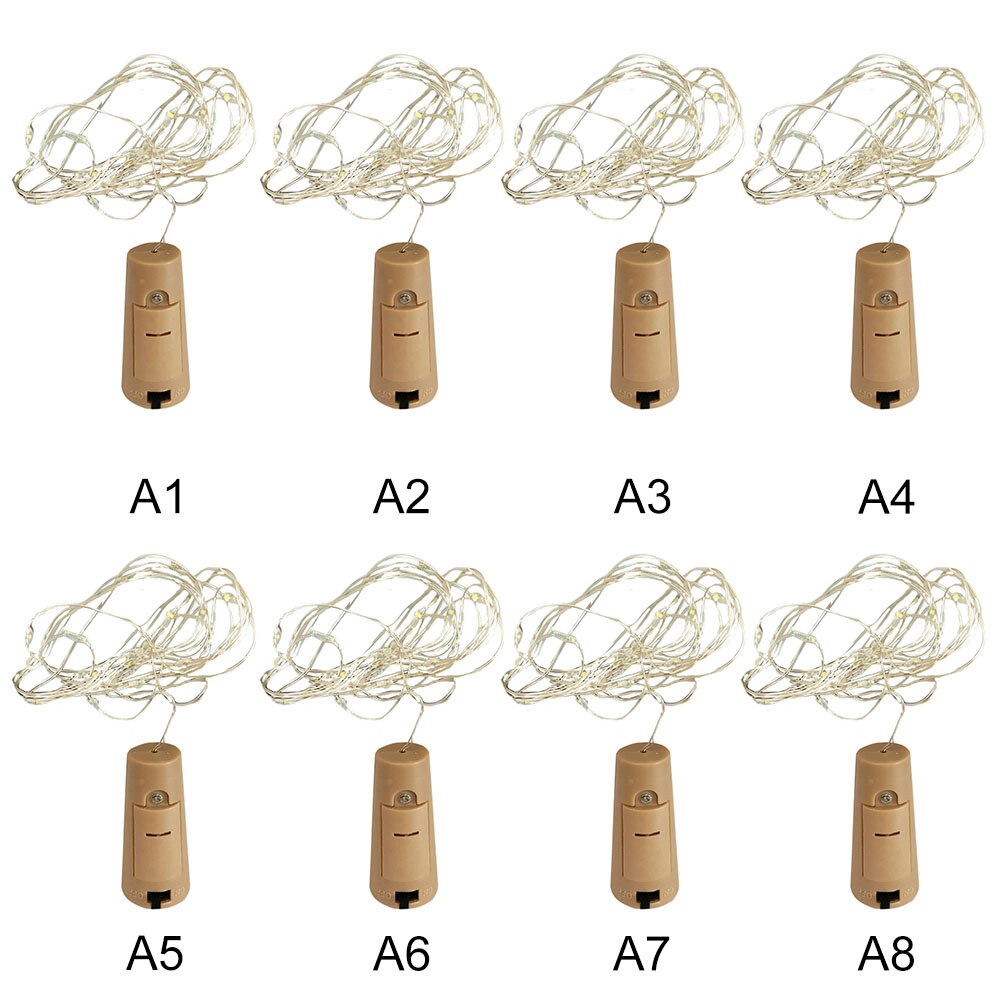 2m 20 leds flaske kork lys til krans fe fest dekorasjon glass flaske belysning flaske lys