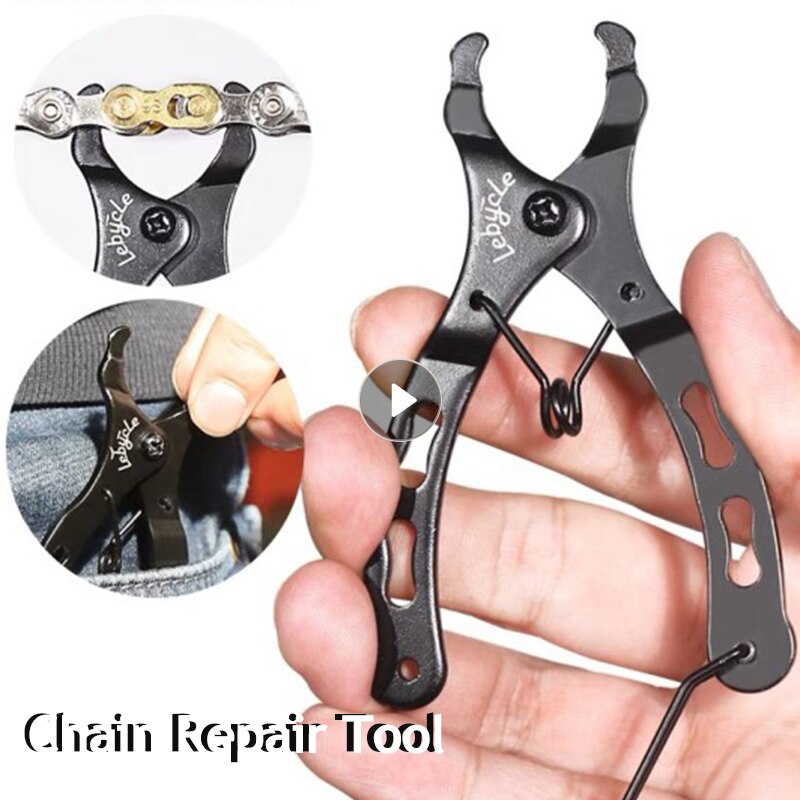 Mini herramienta de reparación de cadenas de bicicleta, herramienta de enlace rápido con gancho, abrazadera de cadena de Ciclismo de Carretera MTB, alicate de eslabón múltiple, hebilla mágica para hornear