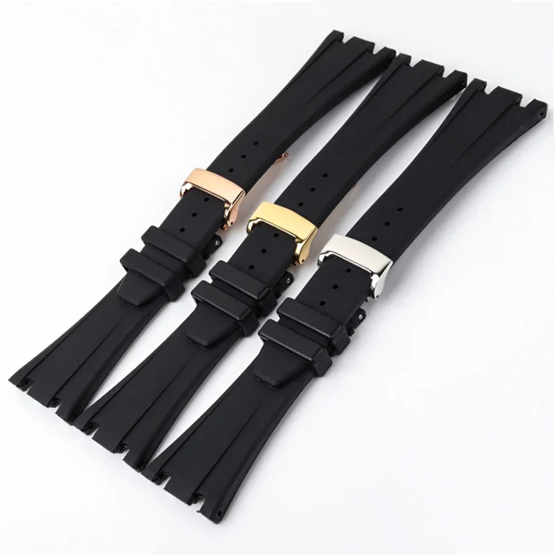 Silicone Watch Straps 26mm 27mm Watchband For AP 15400 15202 15500 15703 26470SO Royal Oak Offshore Men's Sports Rubber Bracelet