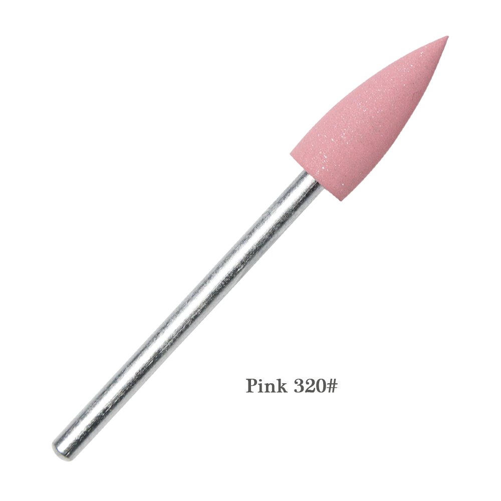 1 Uds. Brocas para uñas cortador de silicona para limas de manicura, rebabas eléctricas para pulir uñas, accesorios herramientas BEGJ01: GJ01 Pink
