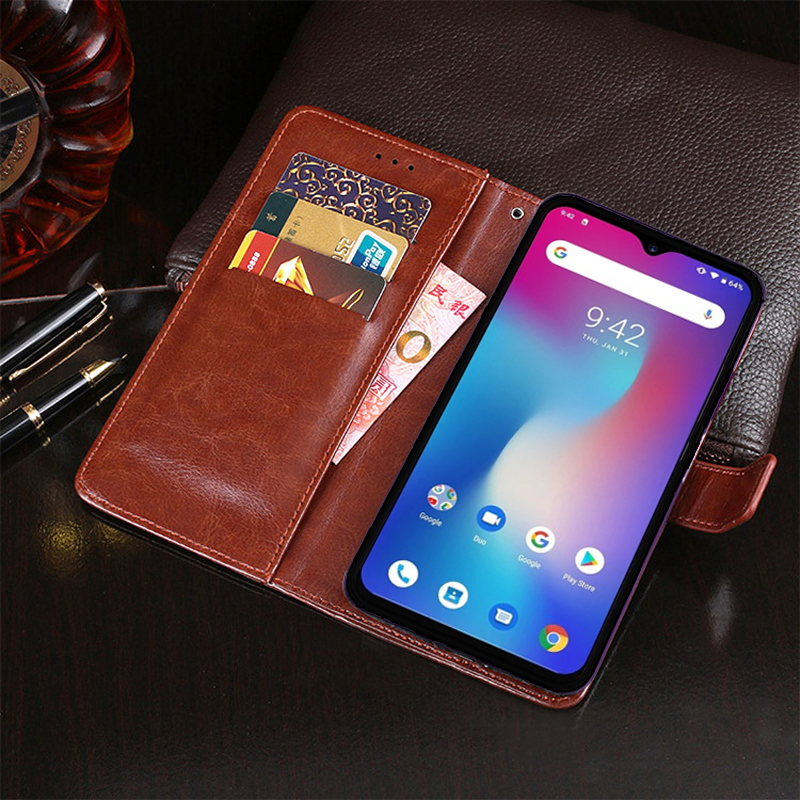 UMIDIGI Power Case Bescherming Stand Stijl PU Lederen Flip Silicone Cover Voor UMIDIGI Power Mobiele Telefoon Portemonnee Capa 6.3"