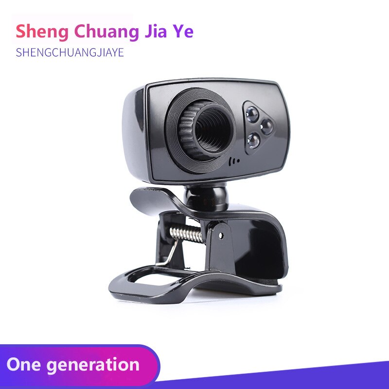 USB Web Camera 360 Degree USB HD Webcam Web Cam Clip-on Digital Camcorder With Microphone For Laptop PC Computer