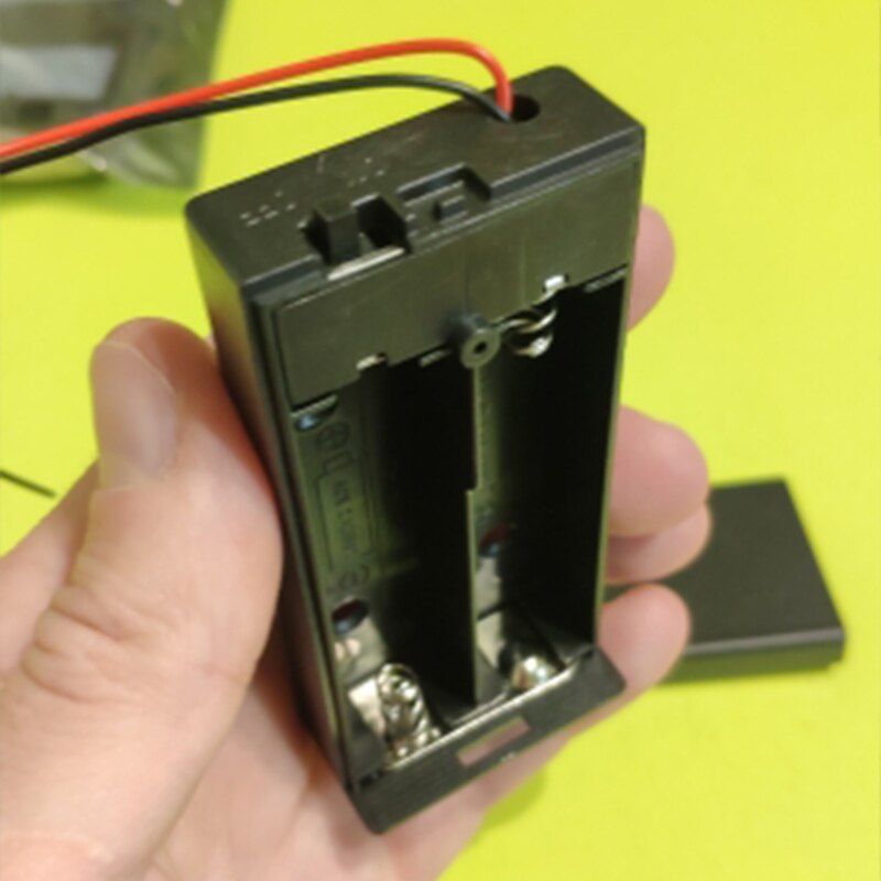 AA 18650 Black Battery Storage Case DIY battery box 1 2 3 4 Slots Batteries Container with ON/OFF Switch with Cable