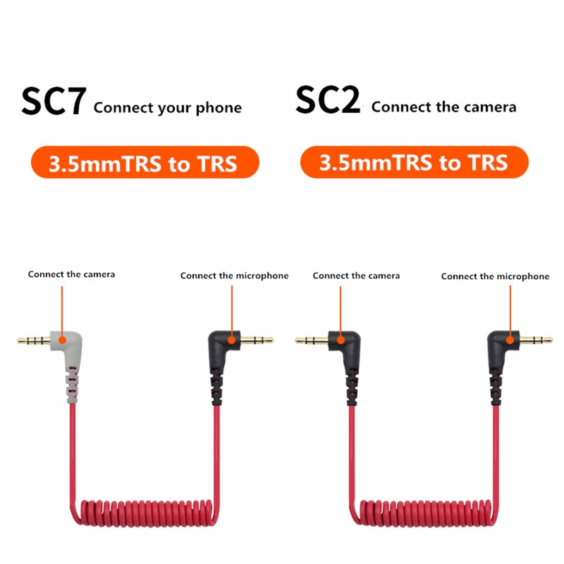Cable adaptador TRS repuesto 3,5 mm a TRRS 3,5 mm para RODE SC7 SC2 Video MIC