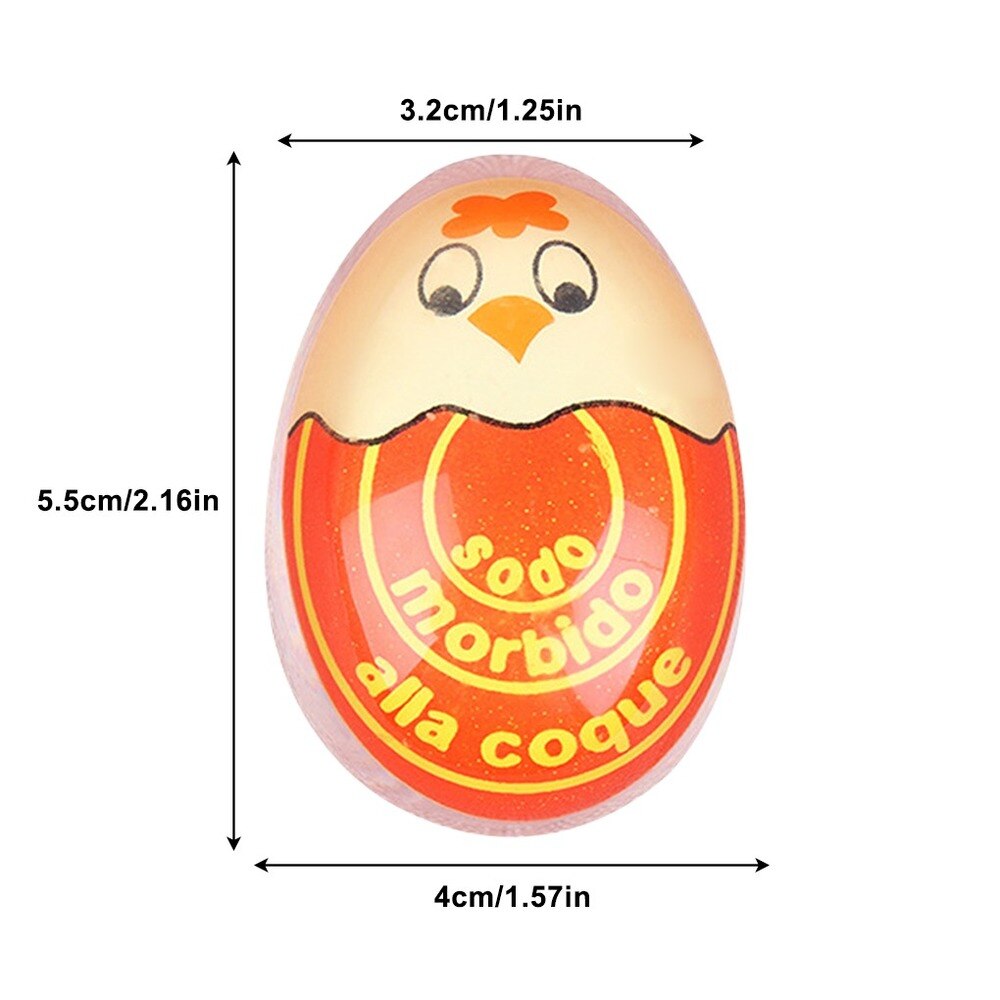1pcs Egg Perfect Color Changing Timer Yummy Soft Hard Boiled Eggs Cooking Kitchen Eco-Friendly Resin Egg Timer Red timer tools