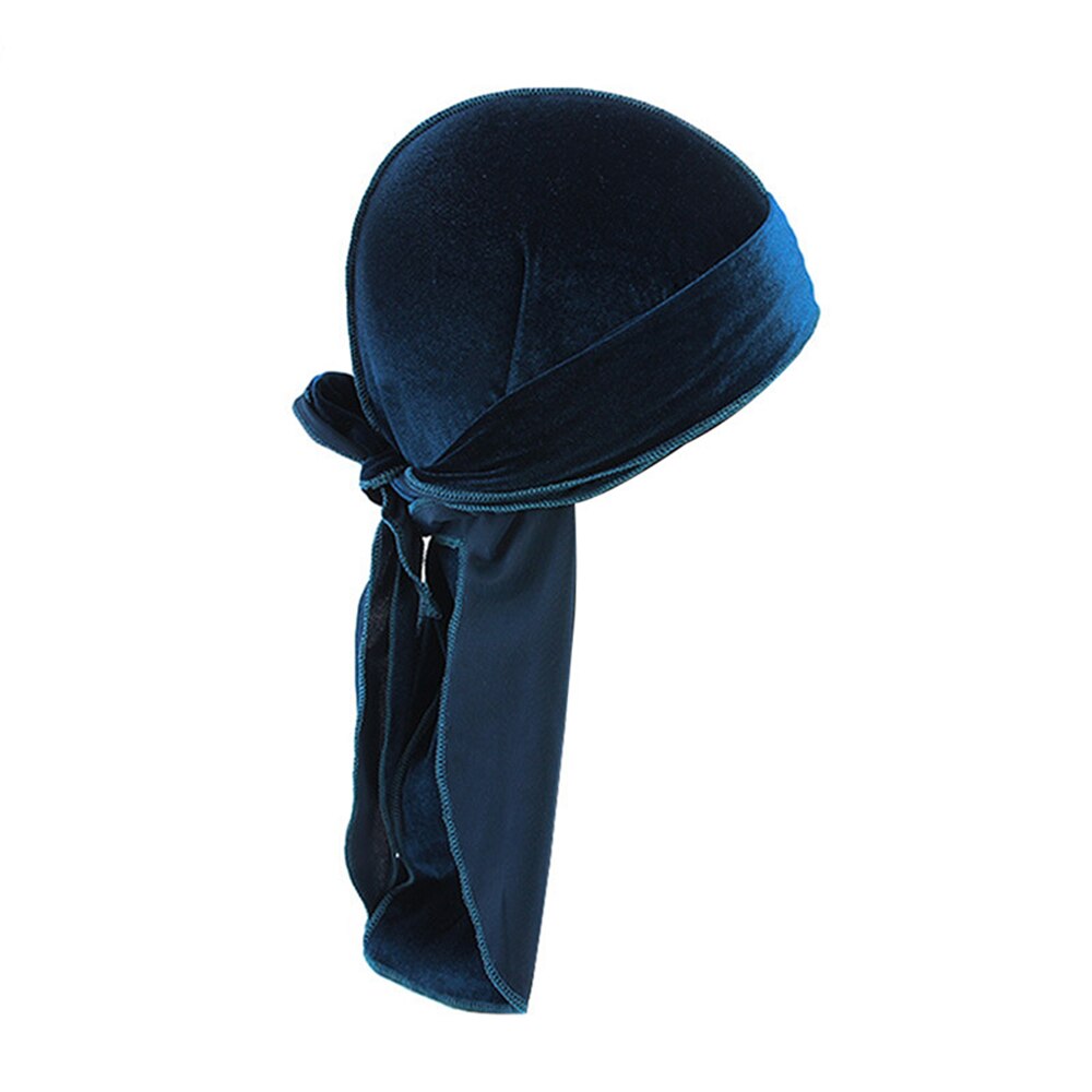 DIHOPE longue queue soyeuse écharpe musulmane Doo chiffon Pirate chapeau Durag chimio casquette crâne chapeau Turban bandeau cheveux Bandanas 12 couleurs pour choisir: 4