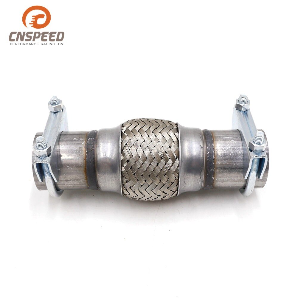 Car Modified Stainless Steel Exhaust Pipe Parts 50*100*200 Double Layer Weaving Corrugated Tube: Default Title