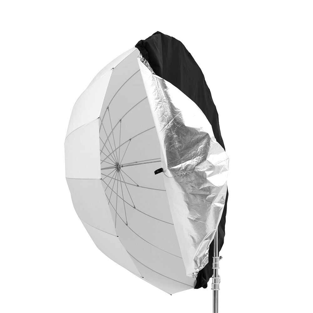 Godox UB-85D 85cm bianco parabolico riflettente trasparente morbido ombrello Studio luce ombrello con nero argento diffusore di copertura