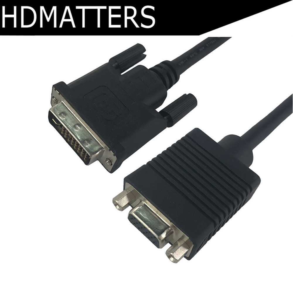 DVI naar VGA kabel 8 inch DVI naar VGA Kabel Adapter-DVI-I Male naar VGA Vrouwelijke voor PC VGA monitor