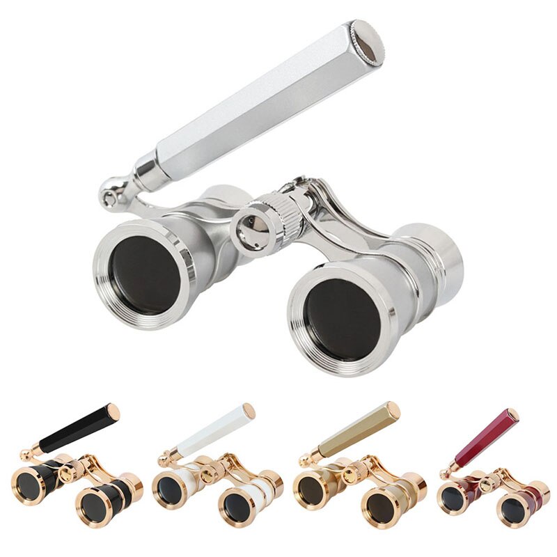 3X25 Opera Verrekijker Coated Lens Telescoop Opera Bril Gecoat Theater Glas Dame Glas Handvat Vrouwen Meisjes