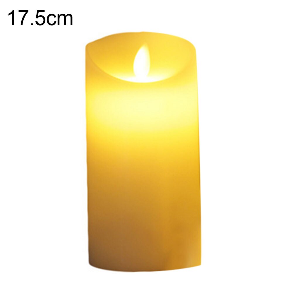 10/12/15/17/20cm elektroniska led ljus paraffin vax flamless ljus ljus dekorativa ljus lampa bröllopsfest heminredning: 17cm