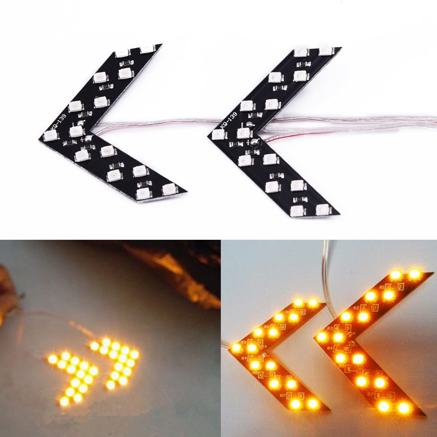 14 Smd Auto Pijl Licht Led Lamp Achteruitkijkspiegel Waarschuwing Indicator Motorfiets