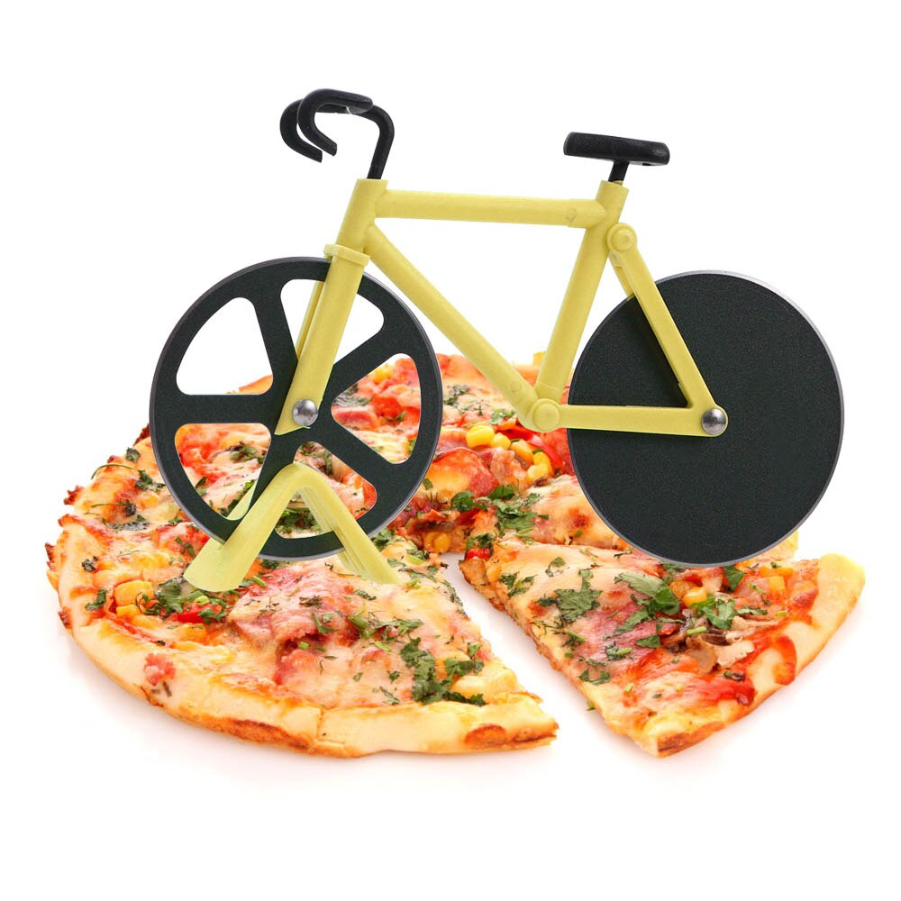 Creatieve Road Fiets Vorm Pizza Cutter Chopper Slicer Rvs Keuken Bike Pizza Cutter Gereedschap Keuken Gereedschap