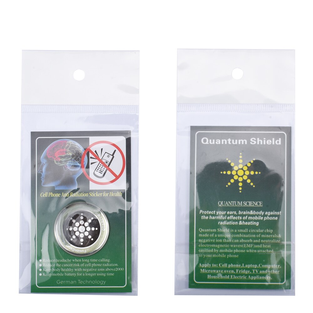 Energy Set 6000cc High Ions Pendant & Scalar Shield Against EMF Protector: silver sticker