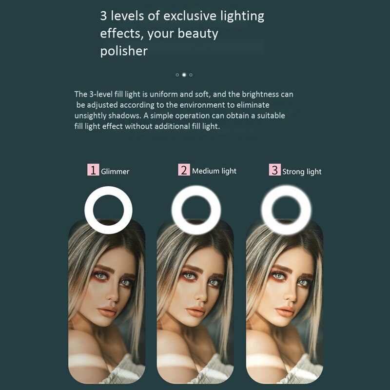 2K HD USB Dual Microphone Real-Time Webcam USB Computer Camera with Fill Light for PC USB Plug and Play