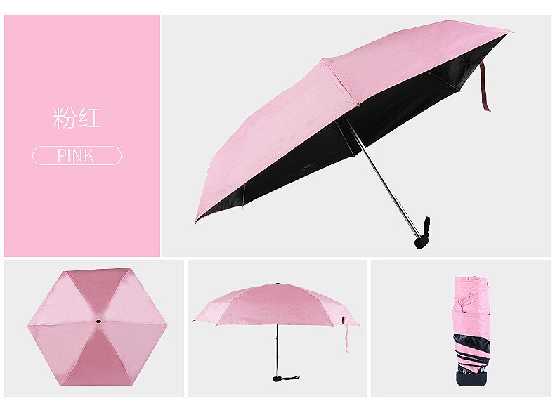 portable men's umbrella mini pocket umbrella UV protection rain folding ladies small automatic umbrella shopping: as picture1