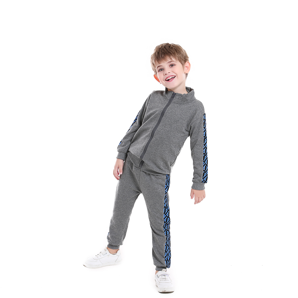 Partes de arriba otoño primavera bebé niños ropa de niños niños sudaderas con capucha chaqueta pantalones 2 unids/set niño traje de chándal infantil