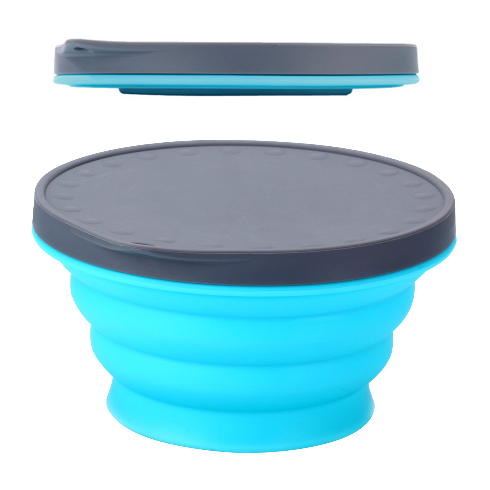 Vaisselle pliable en Silicone, récipient alimentaire Portable, plat à salade, Camping voyage bol de nourriture en plein air pour la cuisine