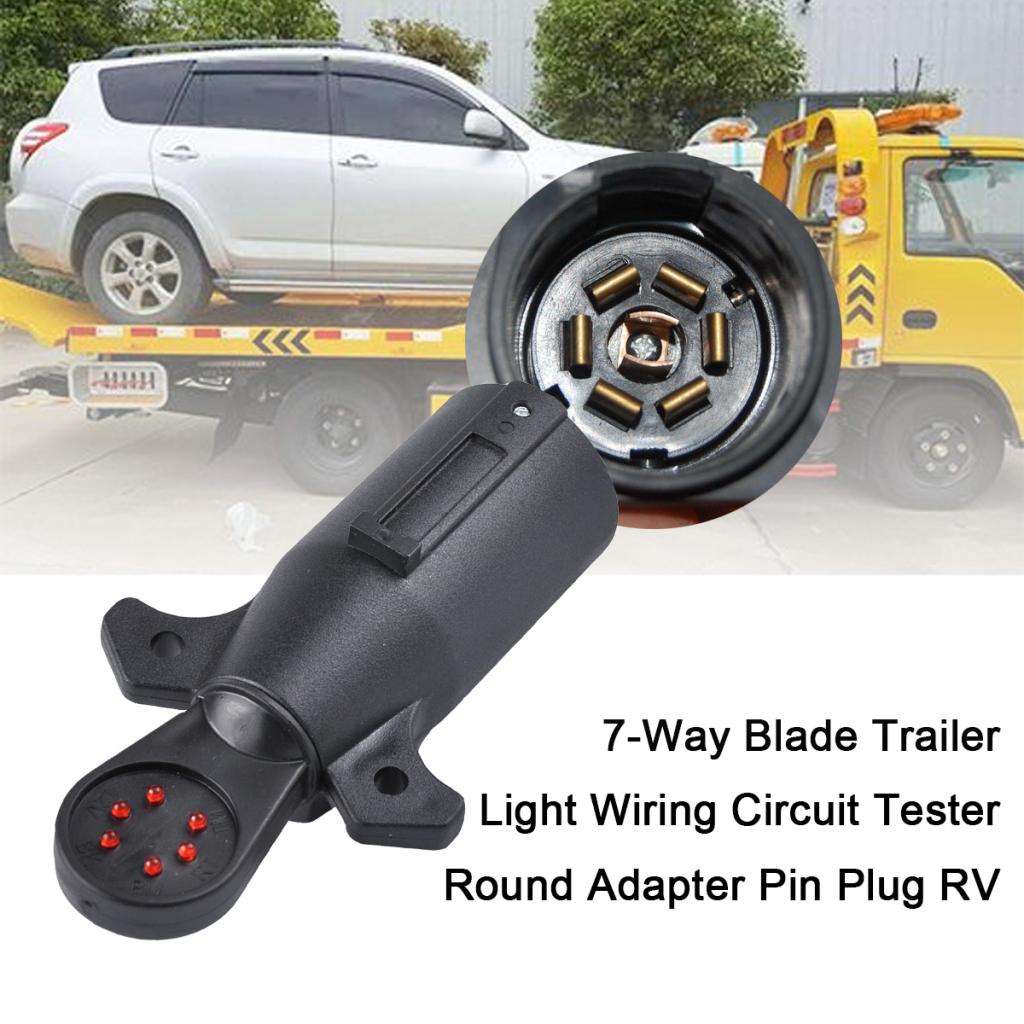 7-Way Trailer Light Wiring Circuit Tester Trailer Connector Sockets Tester