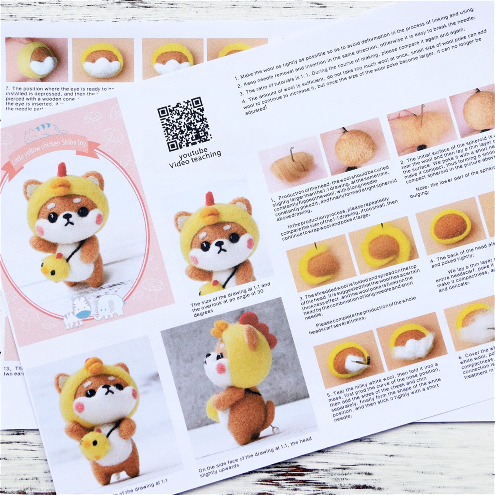 Leuke Hond Patroon Handgemaakte Diy Poke Wol Vilt Materiaal Productie Pakket Grappig Educatief Speelgoed Voor Kinderen Diy Breien Мягкие