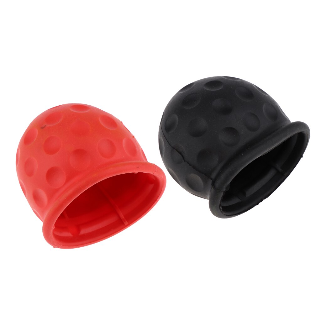 2pcs Towbar Caps Cover Rubber Tow Ball Towing Protect For Car Van Trailer