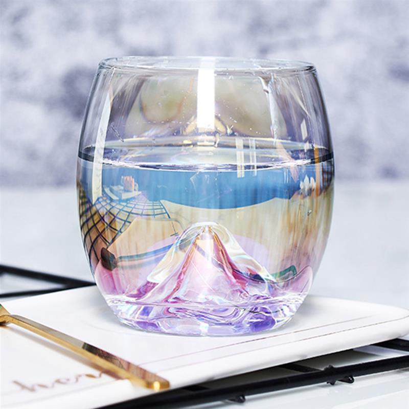 Glass Cup Heat-resistant Rainbow Wine Glass Water Glass Drinking Glass Beer Mug Tea glass Whiskey Glass Cups Drinkware: Default Title