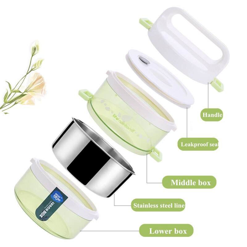 ONEUP Portable Lunch Box Thermal Insulation Bento Box Eco-friendly Leakproof Food Container For Students Picnic Office Worker