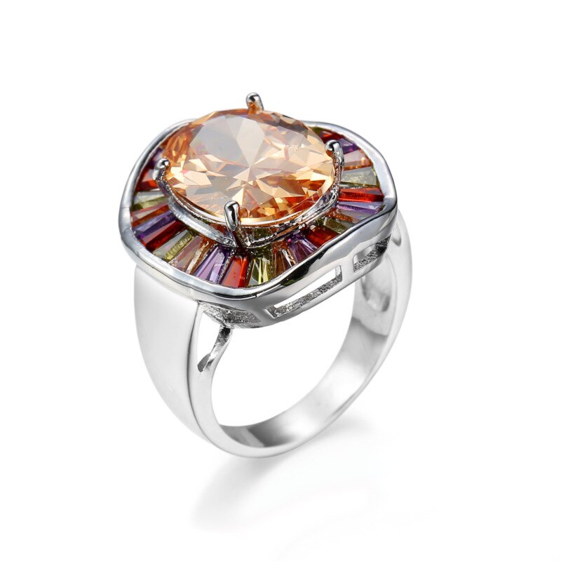 Anillos Yuzuk Uniek Klassieke 925 Sterling Zilver Cz Trouwringen Voor Wome Engagement Promise Sieraden Liefhebbers: 8