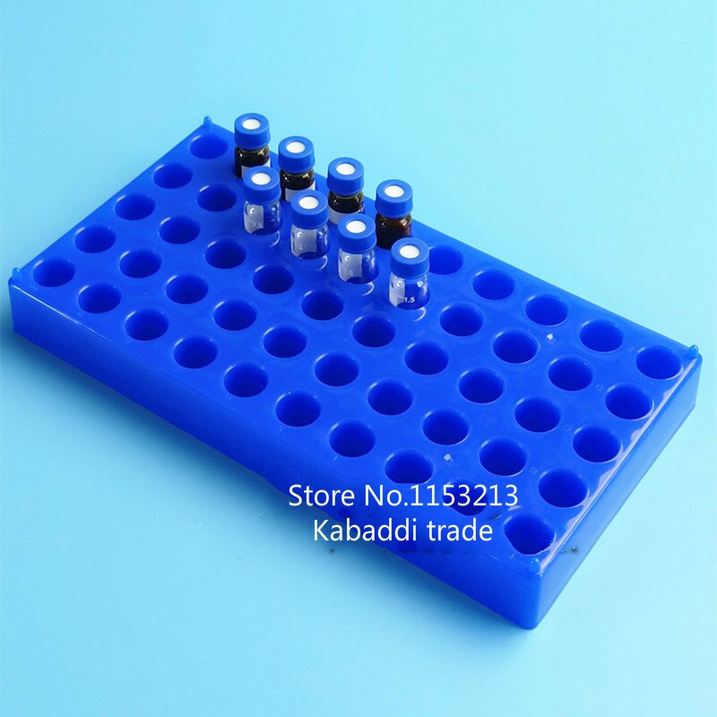 Plastic Chromatography Vial Stand For Place 50 Vials 1.5ml Analytical Bottle, Automatic Parse Sample Bottle Holder Aperture 12mm