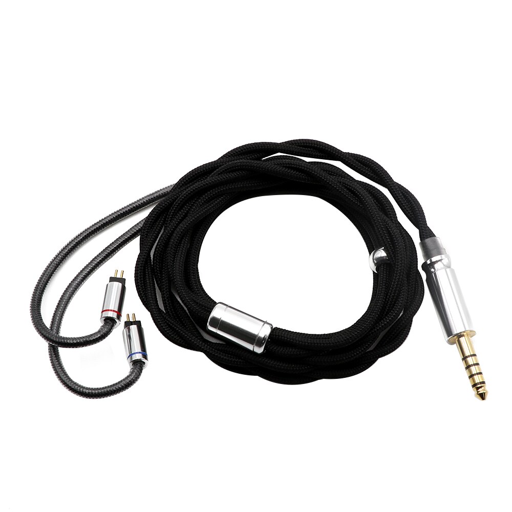Linsoul LSC08 6N OCC Single Crystal Copper HiFi Earphone Cable 2pin MMCX: Black 4.4mm 2PIN