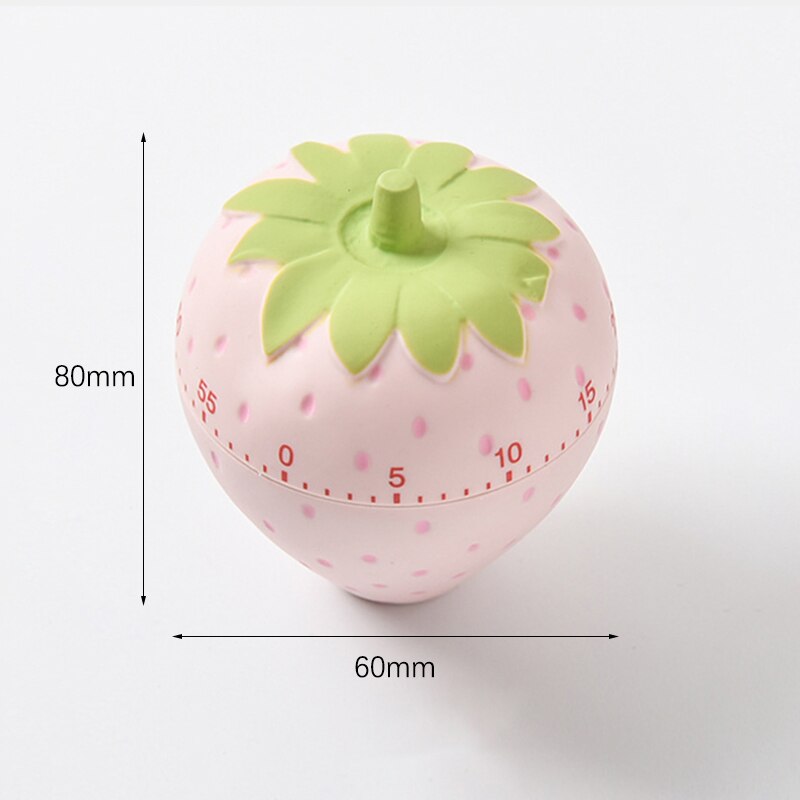 Cute Strawberry Mechanical Timer 60 Minutes Cooking Tick timer Home Equipment Chronograph Clock Timer Cooking Gadget