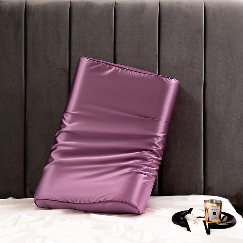 Luxuriöser Satin--kissenbezug 30 cm x 50cm cm, einfarbig, aus luxuriöser, komfortabler imitationsseide, aus Erinnerung-schaum.: Blau