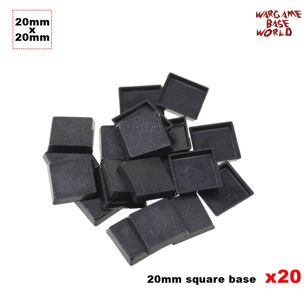 Model bases 20x20mm Vierkante plastic bases voor Gaming Miniaturen