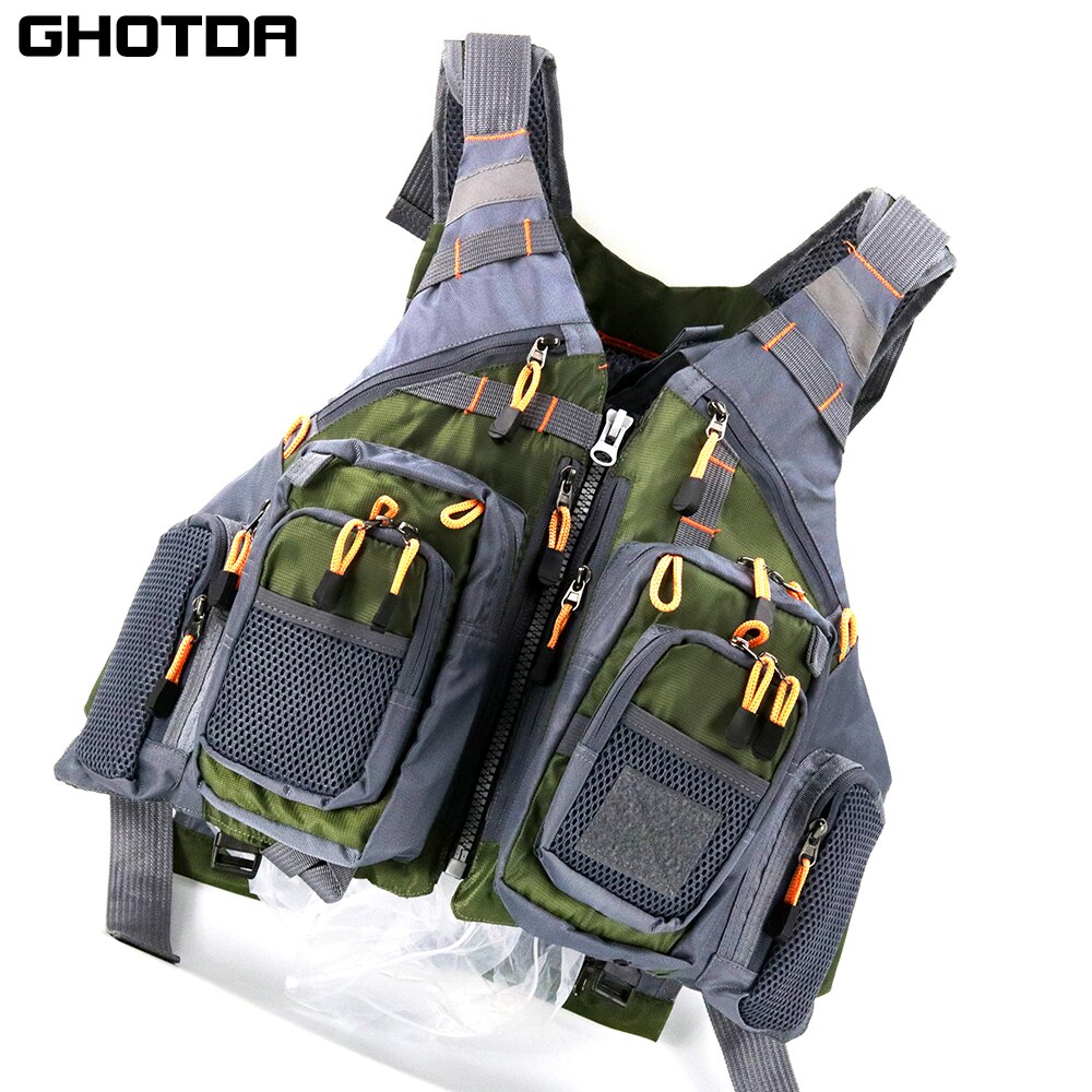 Ghotda Multifunctional Fishing Vest Fishing Sea Portable Flotation Suit For Fly Fishing Kayak Fishing Canoe Fishing