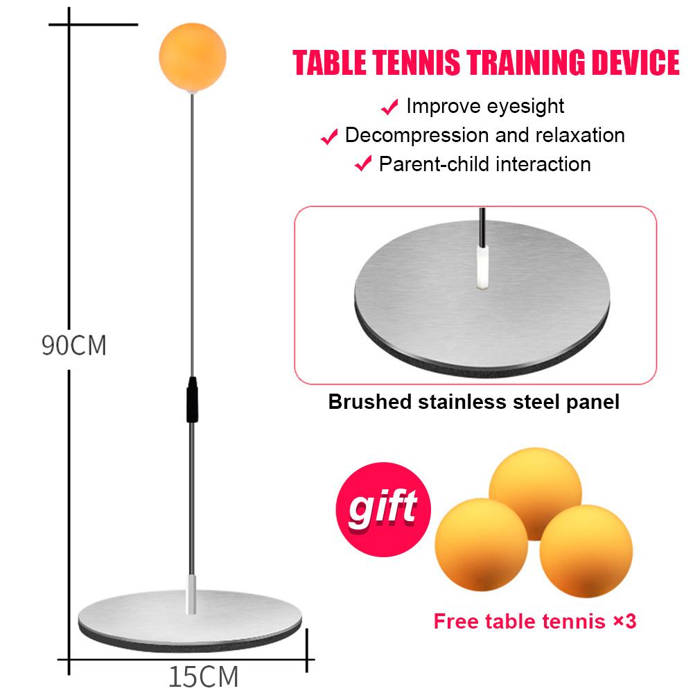 Pingpongtrainer tafeltennistrainer roestvrij staal hout praktisch atletiek racket spelen tafeltennis oefen draagbaar