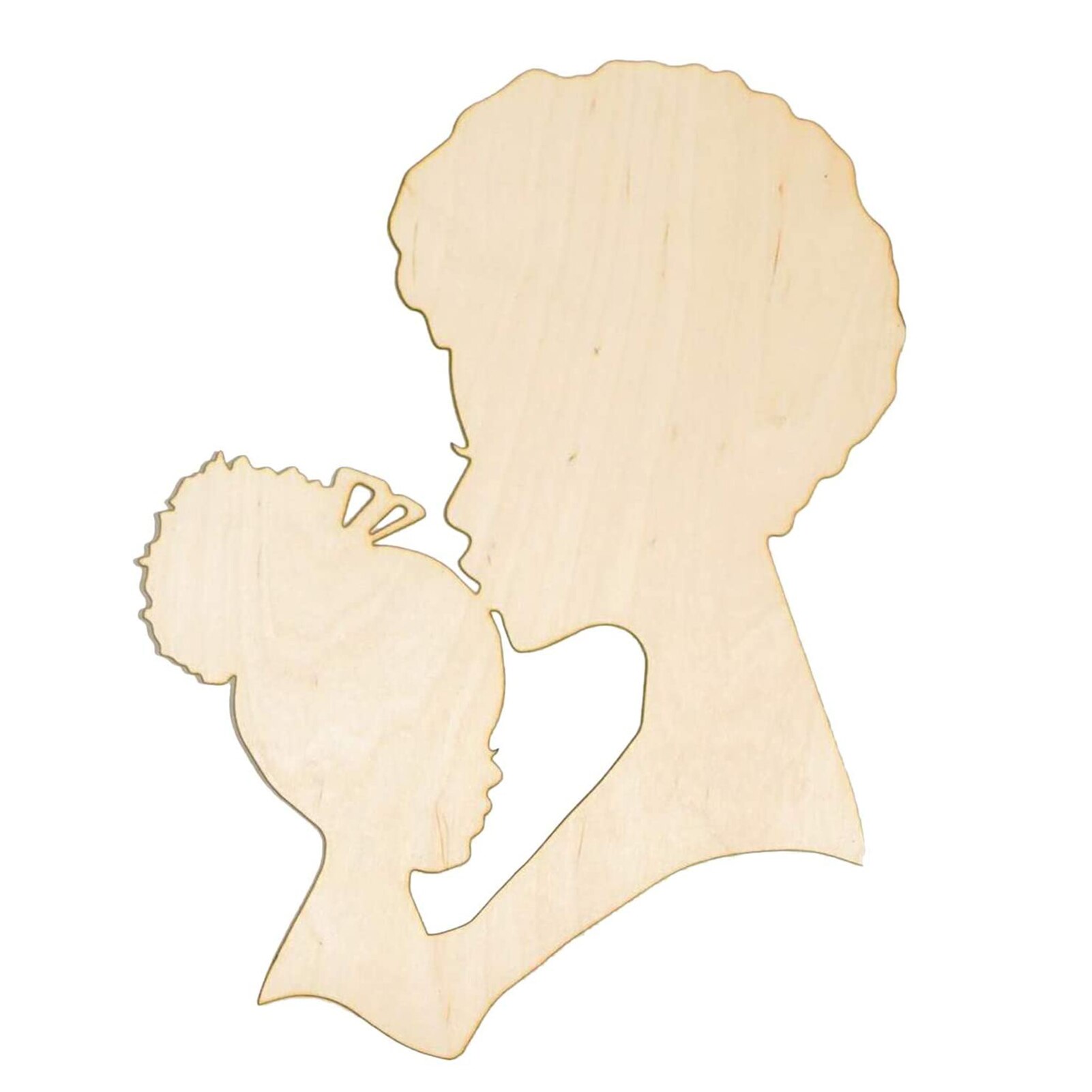 DIY For Front Door Wooden Crafts Template Pendant Woman Head Shape Living Room Mother's Day Wooden DIY Chips