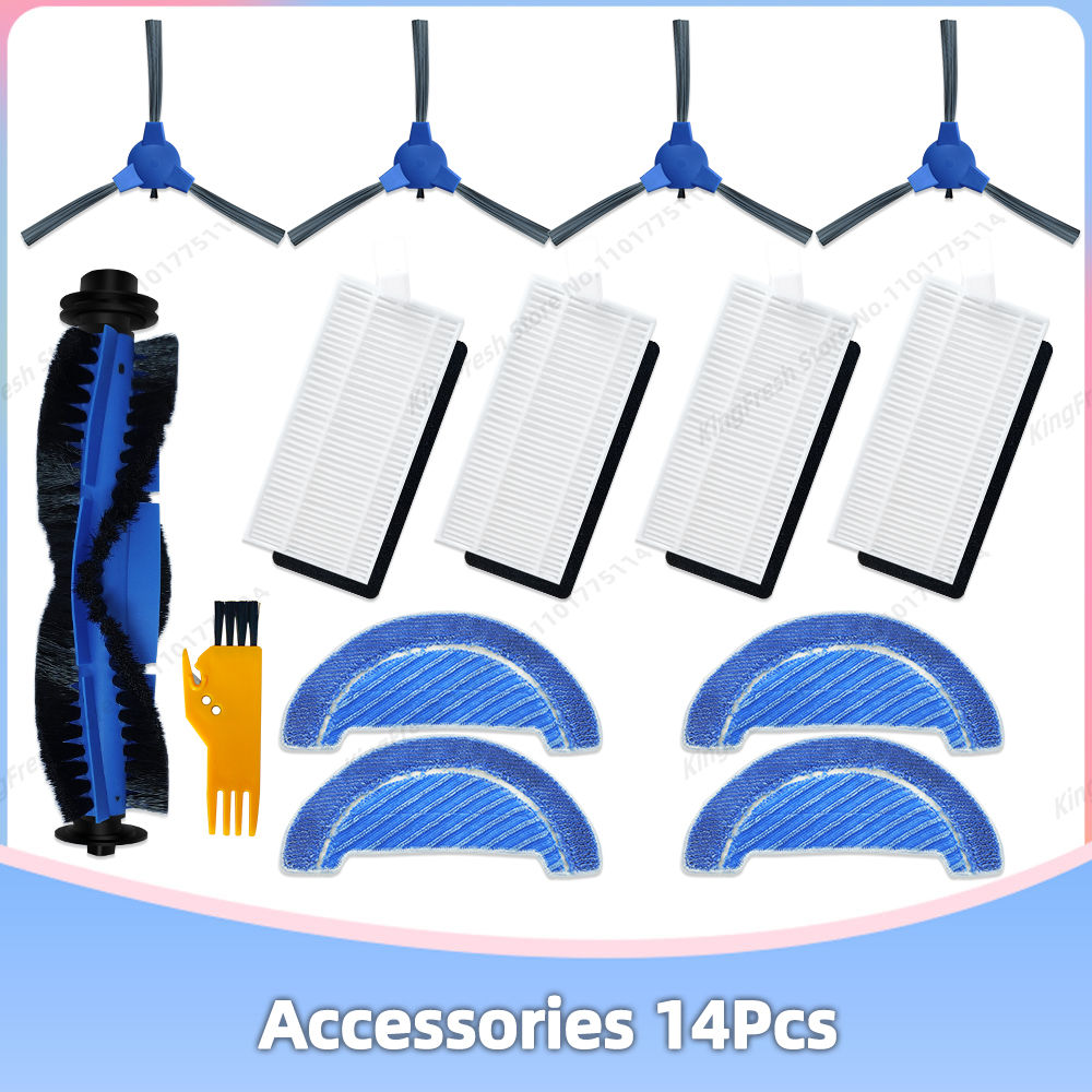 Compatible con Cecotec Conga 1090 1099 1990 Connected 1790 Ultra Titanium 990 999 Vital Piezas Cepillo principal Filtro Mop Paño: Transparente