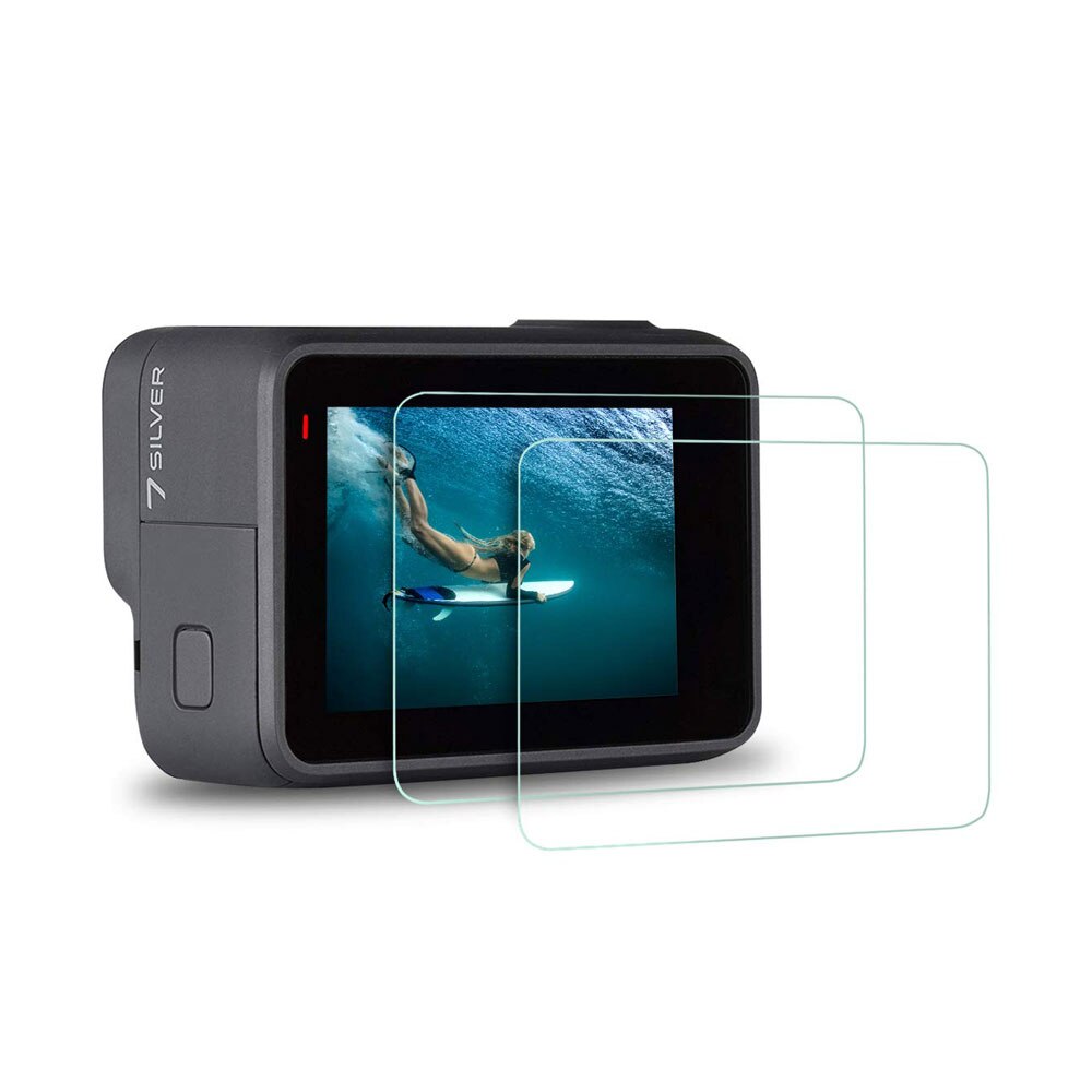 Tempered Glass Lens LCD Screen Protection for Go Pro Gopro Hero 5 6 7 8 Hero5 Hero 6 Hero7 Protector Film Camera Lens Cap Cover