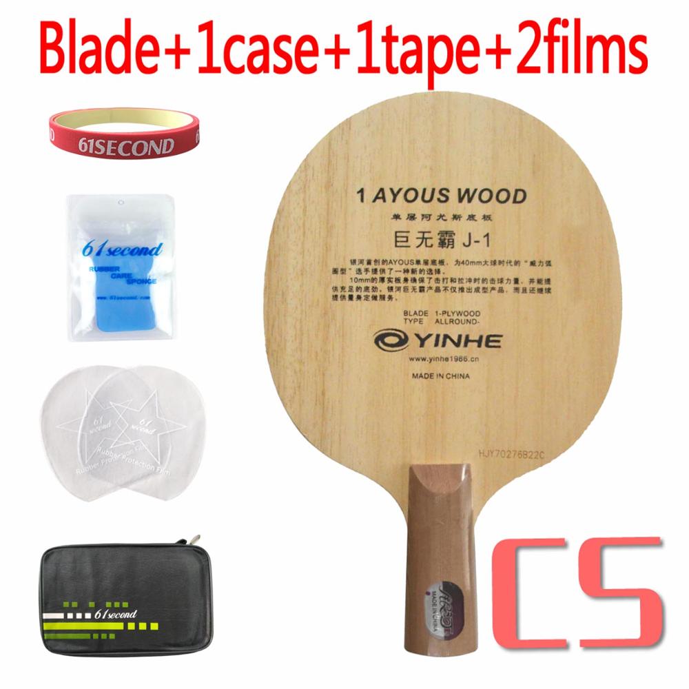 Raquete de tênis de mesa yinhe original j1 (1 camada), raquete de ping pong sólido: CS with FM case