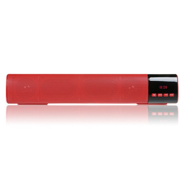 TV Bluetooth Speaker HiFi Portable Wireless Soundbar Subwoofer 3DStereo Column Music Center Home Theater System For the Computer: Red