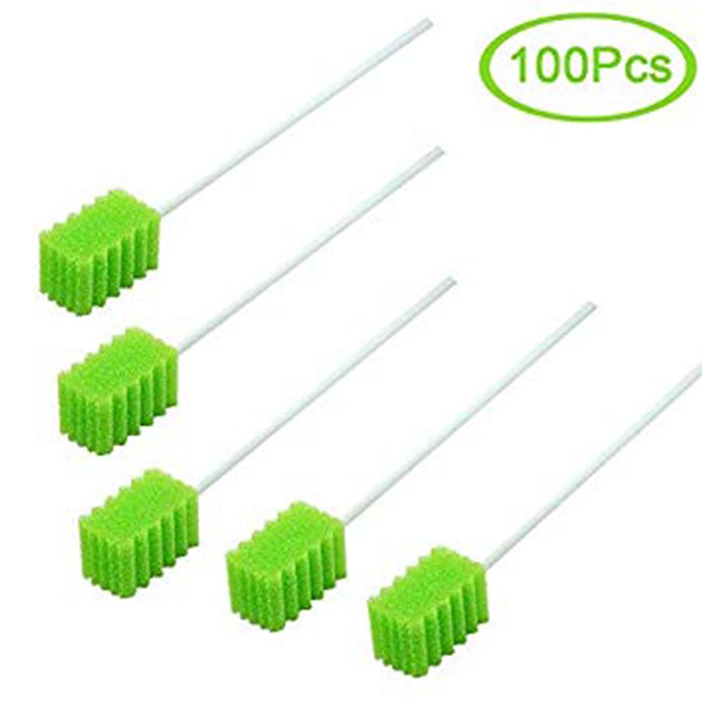 100/200 Uds esponja hisopos orales olor de limpieza lengua tártara limpieza palo cepillo interdental