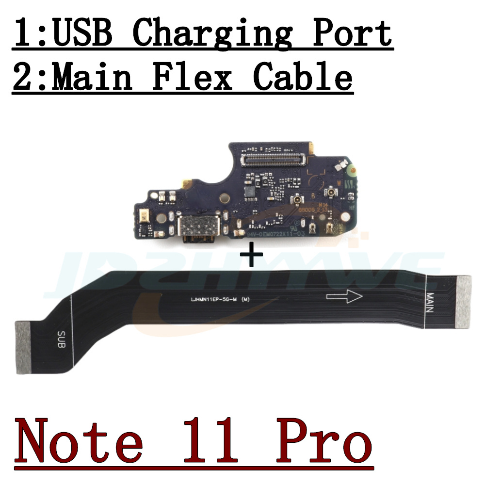 USB-Ladeanschluss SIM-Kartenleser-Anschlussplatine für Xiaomi Redmi Hinweis 9S 9 10 10s 11 11s 12 12S 13 Profi+ 5G 4G Hauptflexkabel: Blau