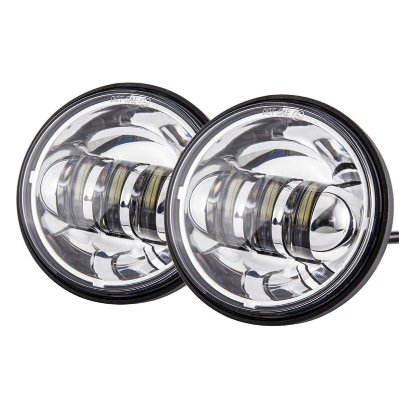7Inch Ronde Led Koplampen + 4.5Inch Fog Passeren Lichten En Adapter Ring Voor Harley Touring Electra Glide Road king Street Glide