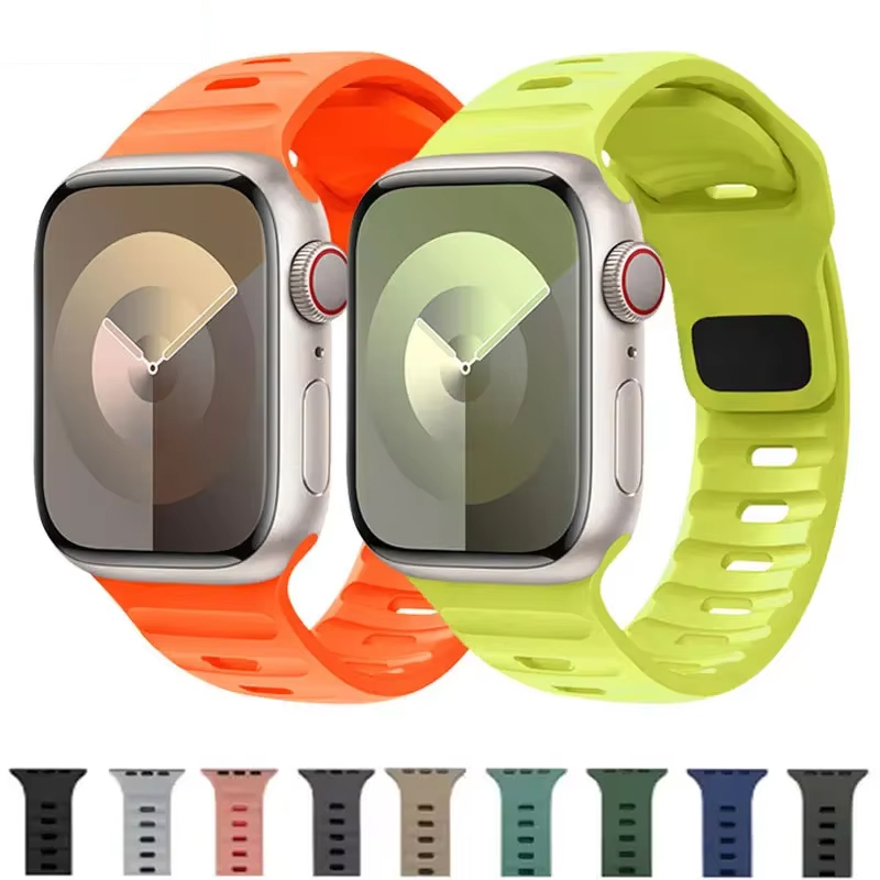 Silikonarmband för apple watch-band 49mm 46mm 45mm 44mm 40mm 41mm 42mm sportarmband correa för iwatch-serien 10 9 8 7 6 se 5 4