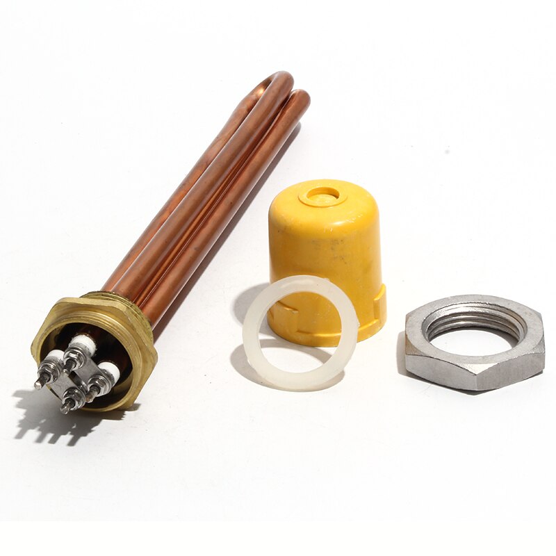 Heating Element Electric Water Heater Parts Copper DN25 (1&amp;quot;) Thread 3KW/6KW/9KW/12KW 220V 200mm/250mm/300mm/350mm: 12KW 350mmL / Silver