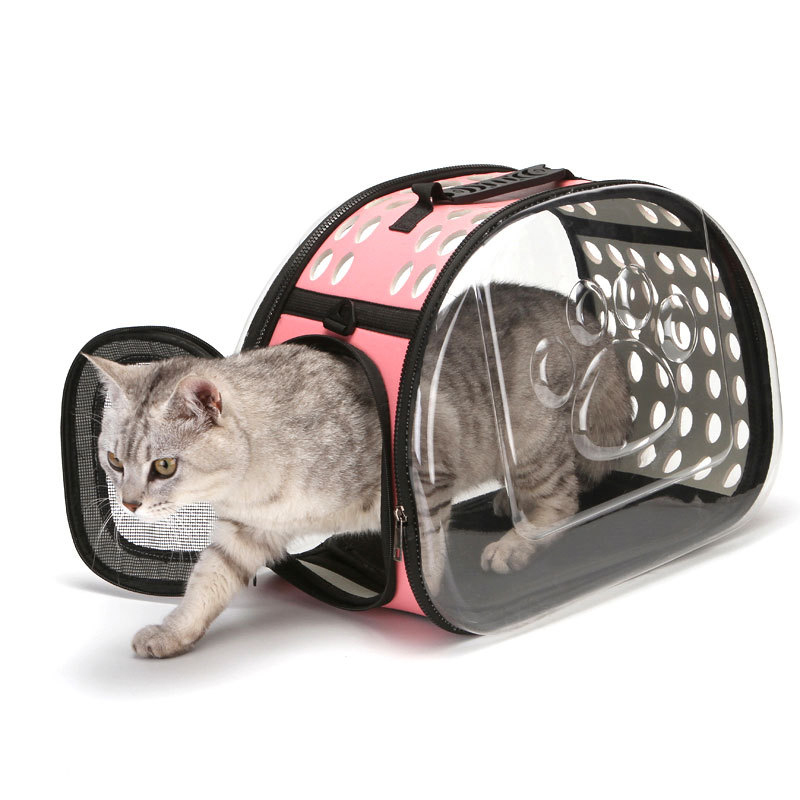 Transparent Pet Cat Dog Carrier Bag Space Capsule Foldable Breathable Pet Travel Bag Outdoor Backpack Travel Carrying Handbag