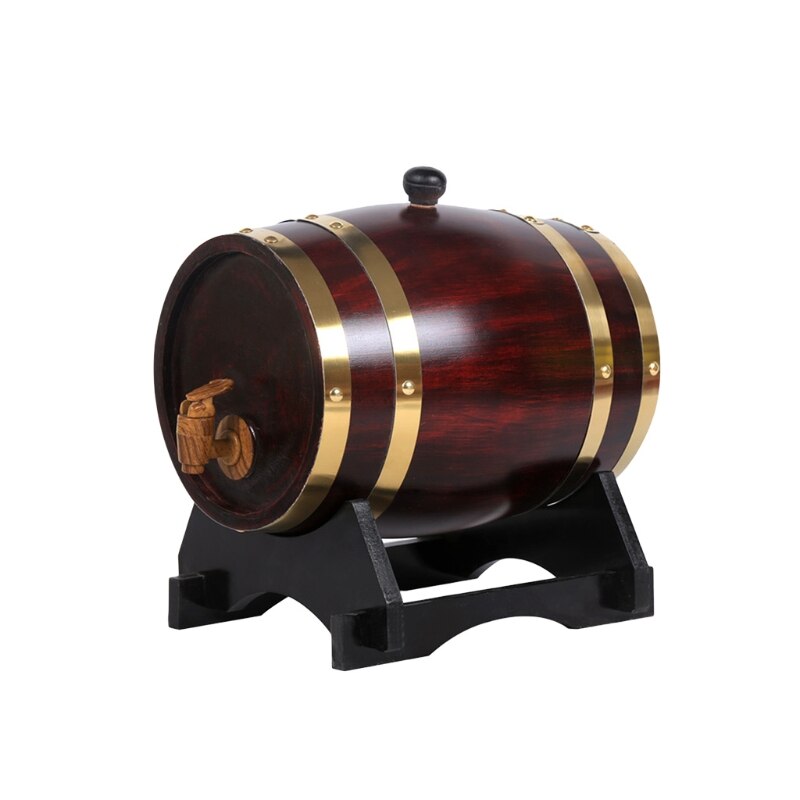 Wooden Wine Barrel Whisky Barrel Wooden Barrel Wedding Decoration Wheel Barrel for storing Red Wine and Whiskey