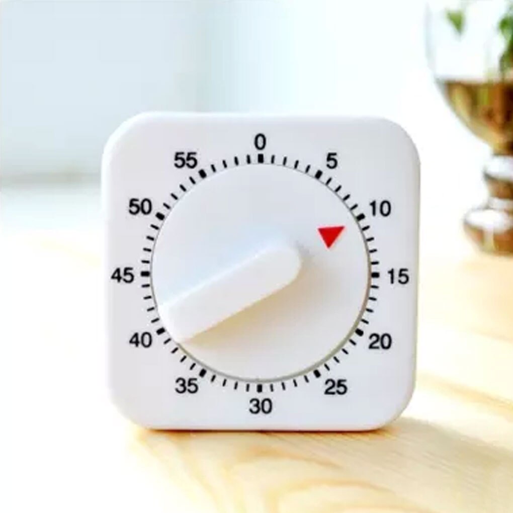 Kitchen Timer Novelty Square Shape 60 Minute Mechanical Timer Reminder Counting Count Down Alarm Reminder