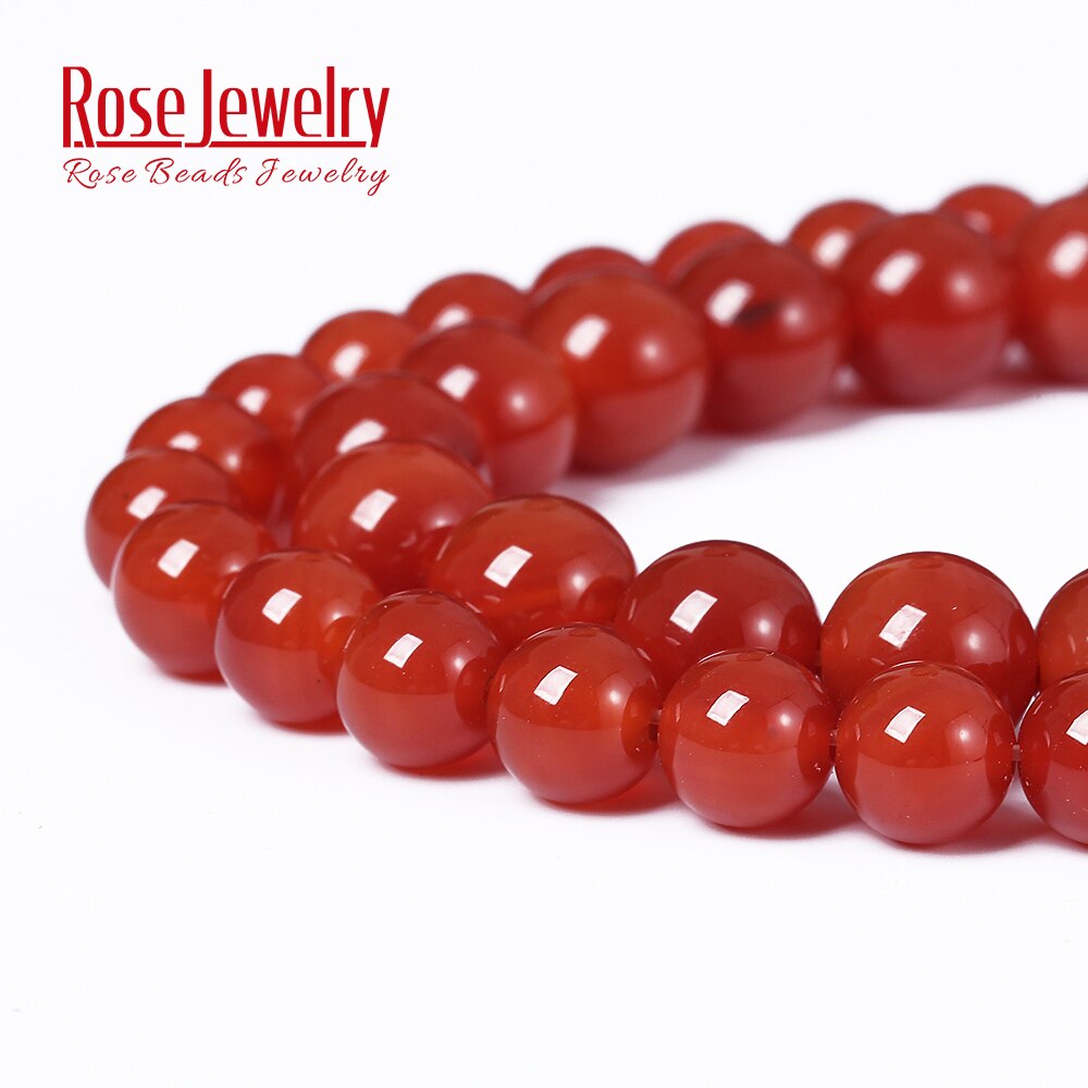 AAAAA Natural Stone Red Agates Carnelian Round Gem Loose Beads 15" Strand 4 6 8 10 12 14 16 MM Pick Size For Jewelry Making